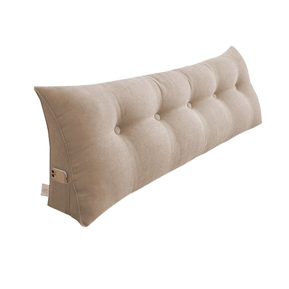 SOGA 150cm Beige Wedge Bed Cushion - Picture 2 of 16